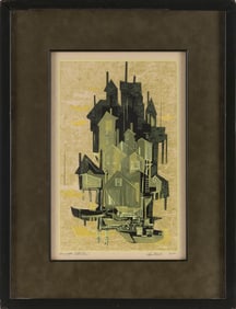 JOHN BLACK (America, 20th/21st Century), "Ebb Tide"., Serigraph on paper, 15.5" x 9.5" sight. Framed