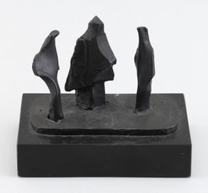 GILBERT A. FRANKLIN (Rhode Island, 1919-2004), Three abstract figures., Bronze, height 3". Length
