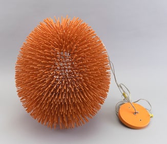URCHIN-FORM HANGING LAMP FIXTURE Late 20th Century Height 16".