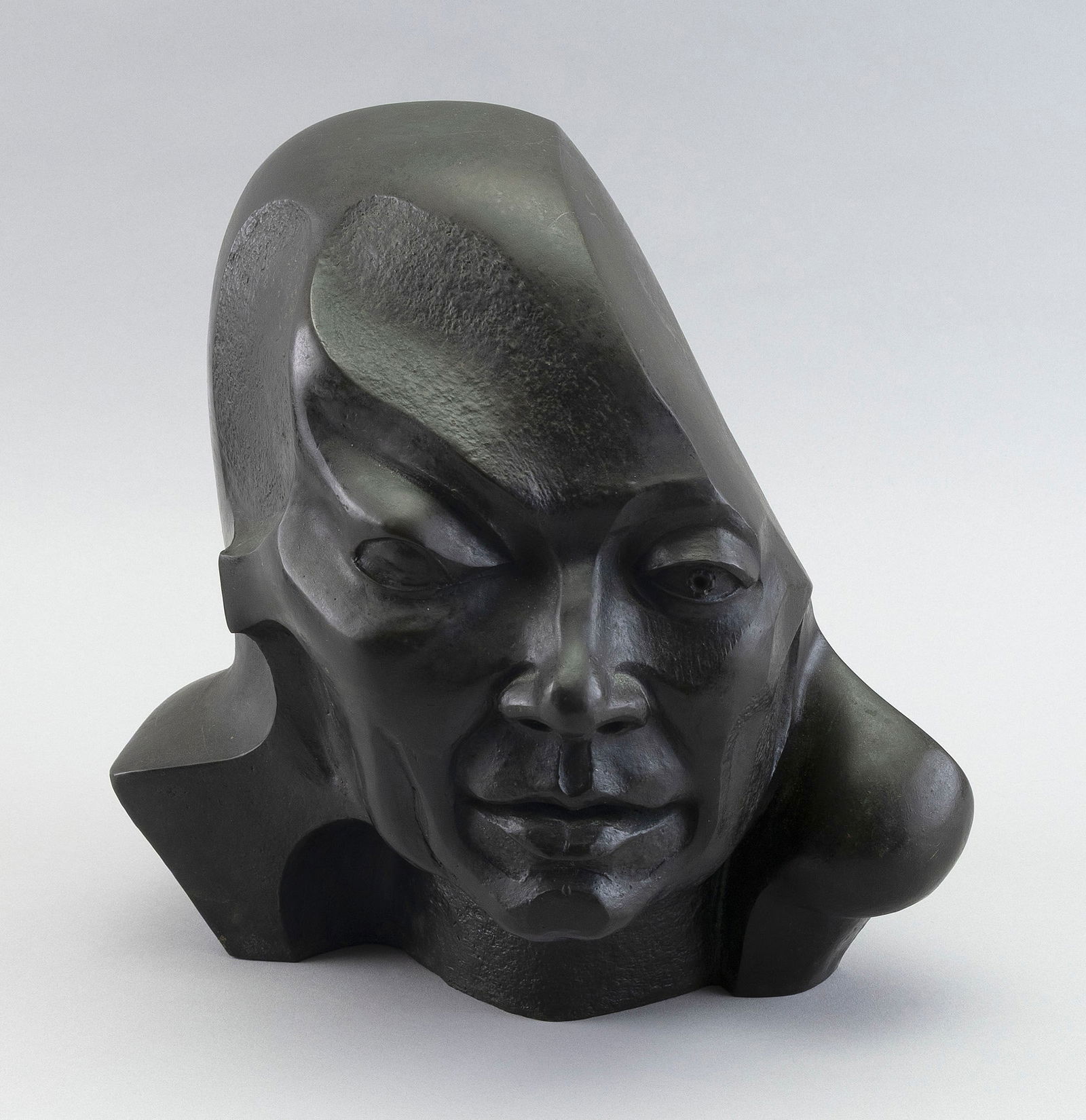 BARBARA BERETICH (California/Illinois/Europe, 1936-2018), Abstract bust., Bronze, height 11". Width (1 of 5)