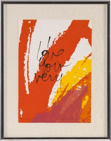SISTER MARY CORITA KENT (Massachusetts/California/Iowa/Canada, 1918-1986), "I Love You Very"., Color