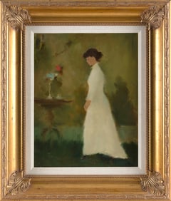 SAMUEL EDMUND OPPENHEIM (New York/Florida, 1901-1992), "Standing Figure in White"., Oil on canvas,