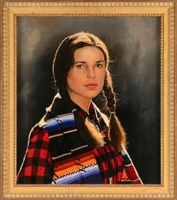 ROBERT K. ROARK (Massachusetts/New York, 1944-), "Autumn Light", a bust portrait of a woman with