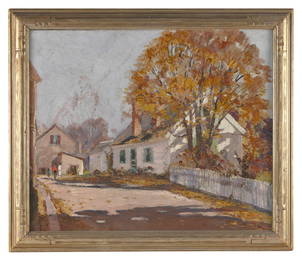 ANTHONY THIEME (Massachusetts/California, 1888-1954), "Autumn in Rockport"., Oil on canvas, 25" x