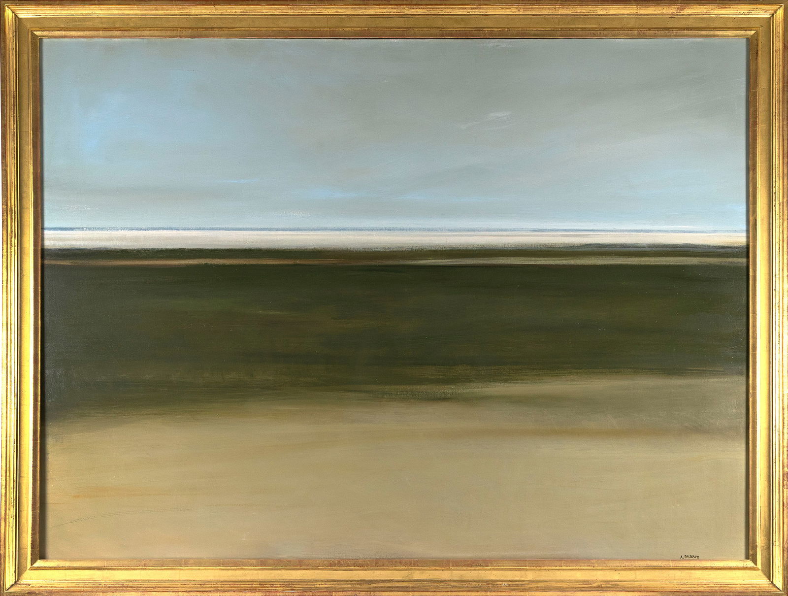 ANNE PACKARD (Massachusetts/New Jersey, 1933-), Horizon., Oil on canvas, 44" x 52". Framed 49" x (1 of 2)