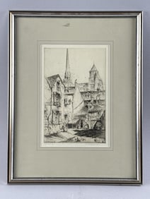 JOHN TAYLOR ARMS (Connecticut/Maryland/Massachusetts, 1887-1953), "Saint B?nigne, Dijon"., Etching,