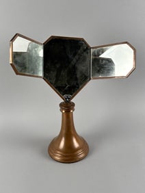 ART DECO "FUL-VUE" OPTOMETRIST MIRROR Early 20th Century Height 15.25". Width 13.5".