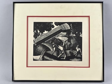 CLARE VERONICA HOPE LEIGHTON (Connecticut/United Kingdom, 1898-1989), Haymaking: June., Wood