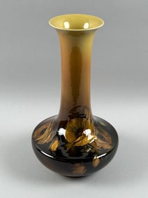 KATARO SHIRAYAMADANI FOR ROOKWOOD LONG-NECK VASE Cincinnati, Late 19th Century Height 12.25".