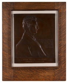 JOHAN SELMER-LARSEN (Massachusetts/Norway, 1876-1969), Portrait plaque of Abraham Lincoln, Bronze,