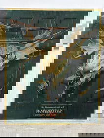 REPRODUCTION WINCHESTER TIN ADVERTISING SIGN America, Circa 1975 28" x 23".