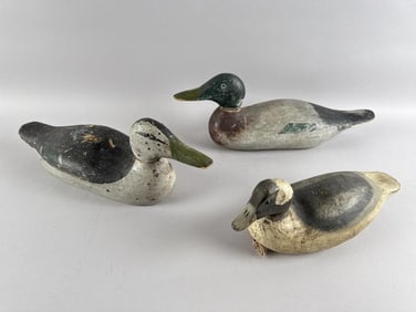 THREE DECOYS 20th Century Lengths from12" to 17".