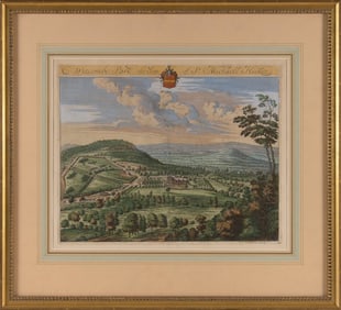 JAN KIP (The Netherlands, 1653-1722), Witcombe Park, the seat of Sir Michael Hickes., Hand-colored