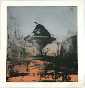TONY SCHERMAN (Canada/England, 1950-2023), "Still Life"., Color etching, 19" x 17.75". Unframed.