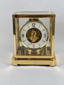 LECOULTRE ATMOS CLOCK Switzerland, Mid- to Late 20th Century Height 9.5". Width 8.25". Depth 6.5".