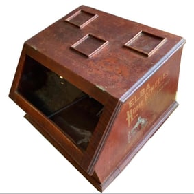 "ELBA HOME REMEDIES" STORE DISPLAY Early 20th Century Height 10.5". Width 15". Depth 15".