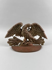 CAST BRONZE EAGLE DOORSTOP Early 20th Century Height 7". Length 12".