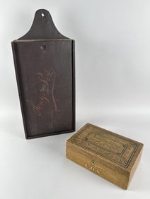 TWO BOXES 19th Century Lengths 24" and 10.5".