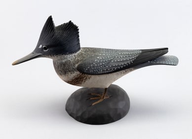 MARTY COLLINS DECORATIVE KINGFISHER East Wareham, Massachusetts, 1960- Length 10.5".