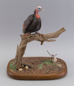 ROSCOE A. CONDON MINIATURE TURKEY Fitchburg, Massachusetts, 1935-2025 Height 14". Base 12" x 8".