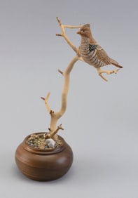 ROSCOE A. CONDON MINIATURE RUFFED GROUSE Fitchburg, Massachusetts, 1935-2025 Height 8".