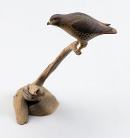 HAROLD GIBBS MINIATURE RED-TAILED HAWK Barrington, Rhode Island, 1866-1970 Height 5".