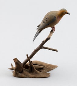 HAROLD GIBBS MINIATURE MOURNING DOVE Barrington, Rhode Island, 1866-1970 Height 4.5".