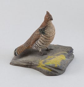 TOM SZWECH MINIATURE RUFFED GROUSE Langhorne, Pennsylvania, 20th Century Height 3".