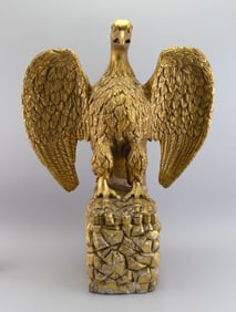 CARVED AND GILT EAGLE 20th Century Height 32.5".