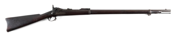 SPRINGFIELD MODEL 1884 TRAPDOOR RIFLE 19th Century Length of barrel 33". Total length 52".