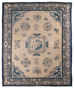 CHINESE RUG: 10'2" X 12'5" Circa 1900-20
