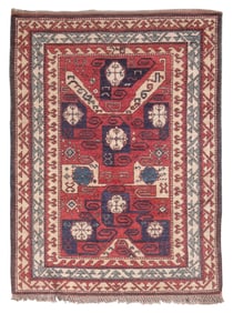 PINWHEEL DESIGN RUG: 4'7" X 6'0" 21st Century