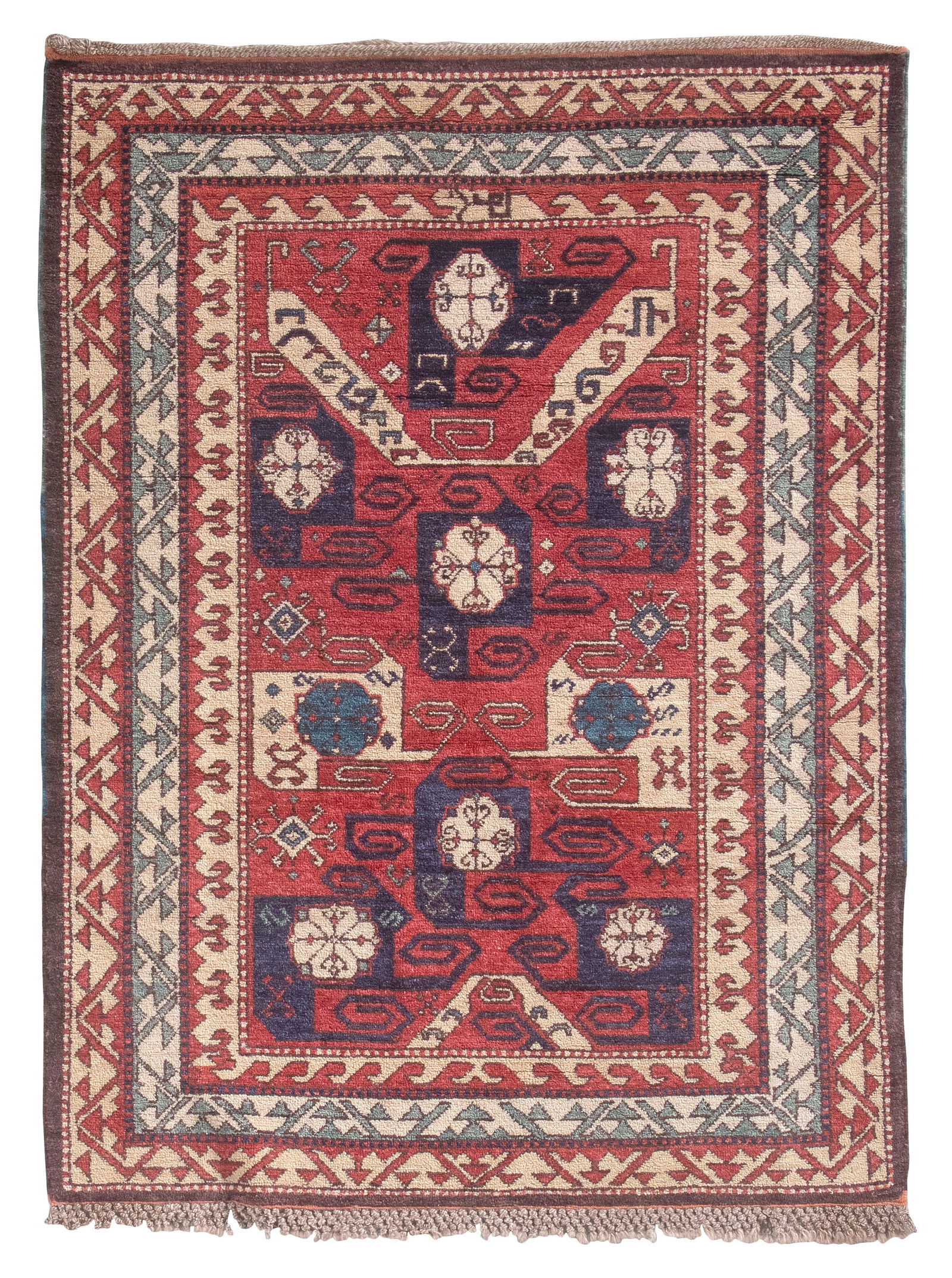 PINWHEEL DESIGN RUG: 4'7" X 6'0" 21st Century (1 of 1)