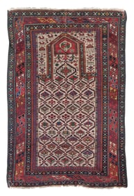 SHIRVAN PRAYER RUG: 3'2" X 4'8" Late 19th Century