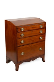 CAPTAIN'S DESK Early 19th Century Height 38.5". Width 29.5". Depth 18".