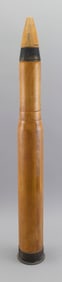 U.S. NAVY MK-1 TRAINING WOODEN DUMMY BULLET World War II Era Length 35".