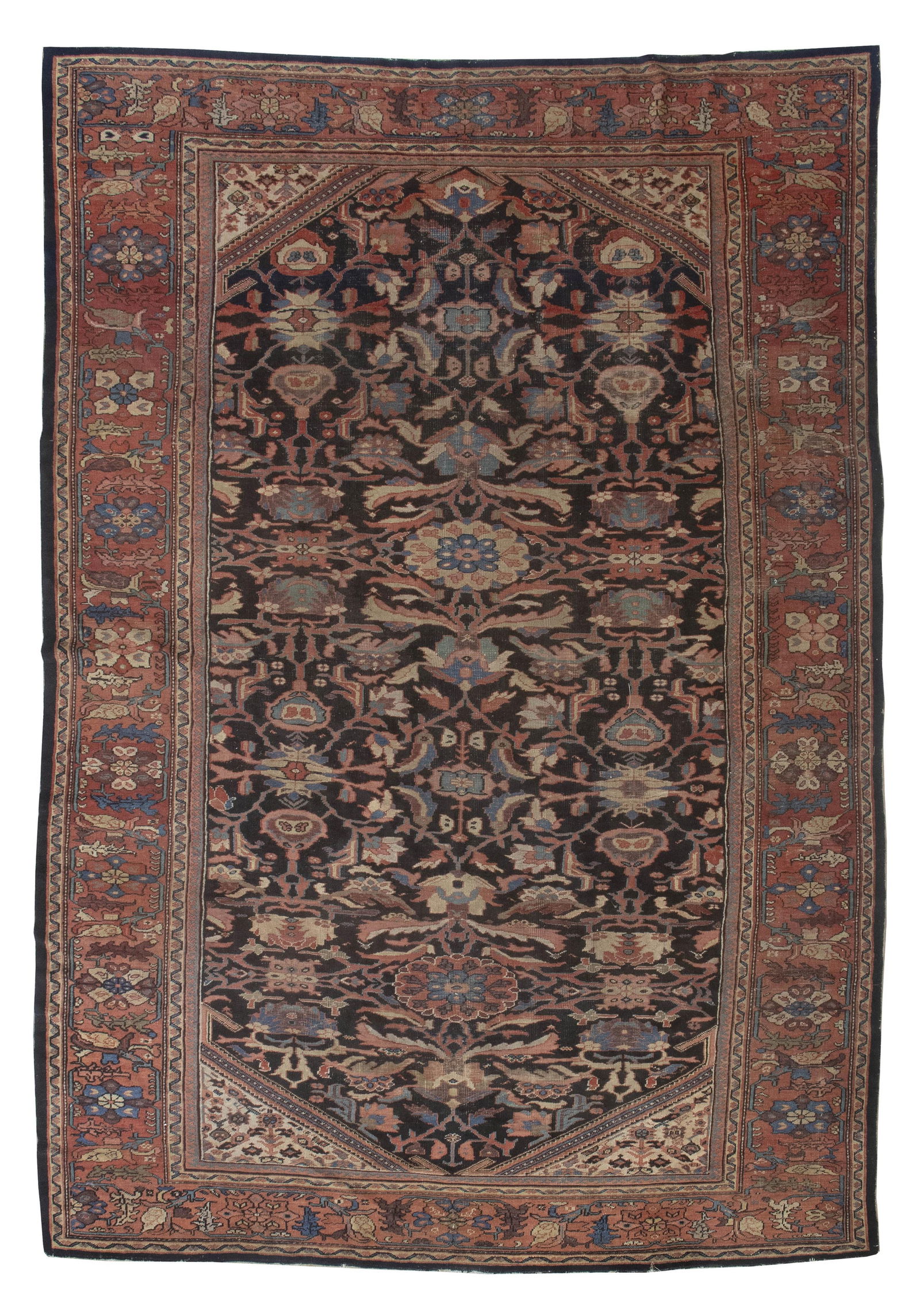MAHAL RUG: 8'7" X 12'4" Circa 1900-1920 (1 of 2)