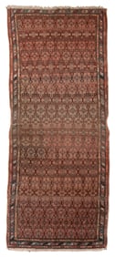 MALAYER RUG: 3'9" X 9'1" Circa 1920-1930
