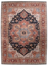 SERAPI DESIGN RUG: 9'10" X 13'7" 21st Century