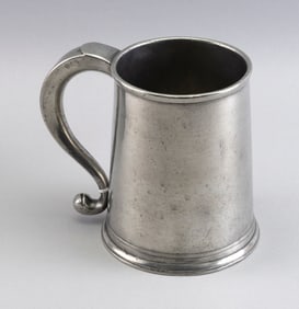 PARKS BOYD (1795-1819) PEWTER MUG Philadelphia, Late 18th/Early 19th Century Height 5.5".