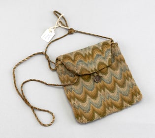 FLAMESTITCH PURSE 18th Century 6" x 5.5".
