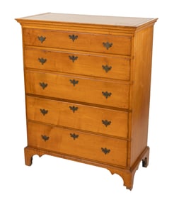 CHIPPENDALE TALL CHEST Late 18th/Early 19th Century Height 49". Width 39". Depth 19".