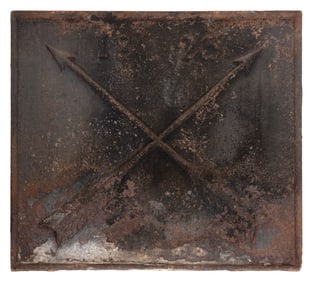 CAST IRON FIREBACK 19th Century Height 24".