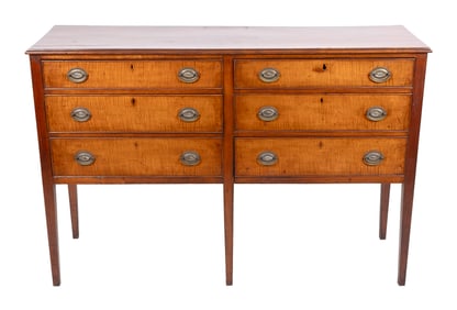 CHERRY AND FIGURED MAPLE HUNTBOARD America, Early 19th Century Height 41". Width 60.5". Depth 19".