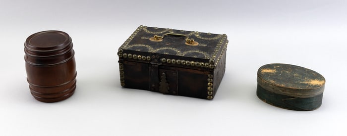 THREE BOXES 19th Century Heights from 2" to 5".