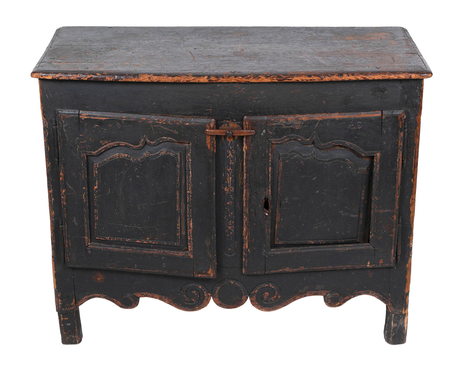 CANADIAN GREEN AND GRAY PAINTED PINE CUPBOARD 19th Century Height 32". Width 41". Depth 19.5". (1 of 6)