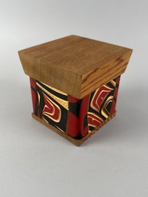 JAMES MICHELS (Metis/Cree Peoples, British Columbia, Canada, 1969-), "Eagle" carved and polychromed