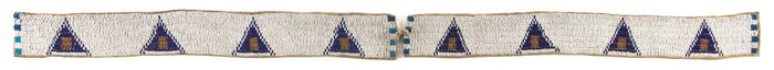 SIOUX BEADWORK LEGGING STRIPS 20th Century Each 2.5" x 20.5".