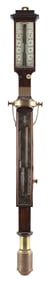 WILLIAM DESILVA STICK BAROMETER Liverpool, 19th Century Height 38".