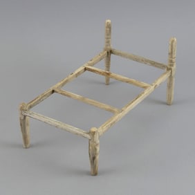 WHALEBONE DOLL'S BED 19th Century Height 4.75". Length 9.75". Width 5.25".